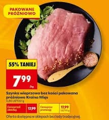 szynka wieprzowa bez kości pakowana próżniowo