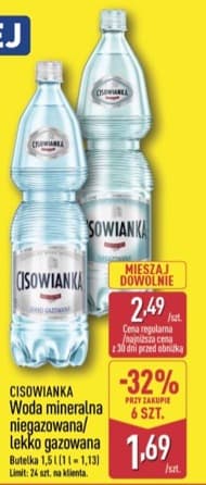 woda mineralna niegazowana lekko gazowana