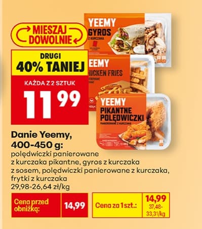 danie gyros, chicken fries z polędwiczkami, gyros z kurczaka z surówką, polędwiczki panierowane z kurczaka
