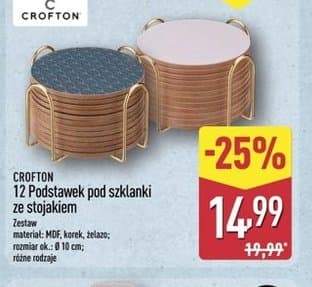 podkładki pod szklanki ze stojakiem