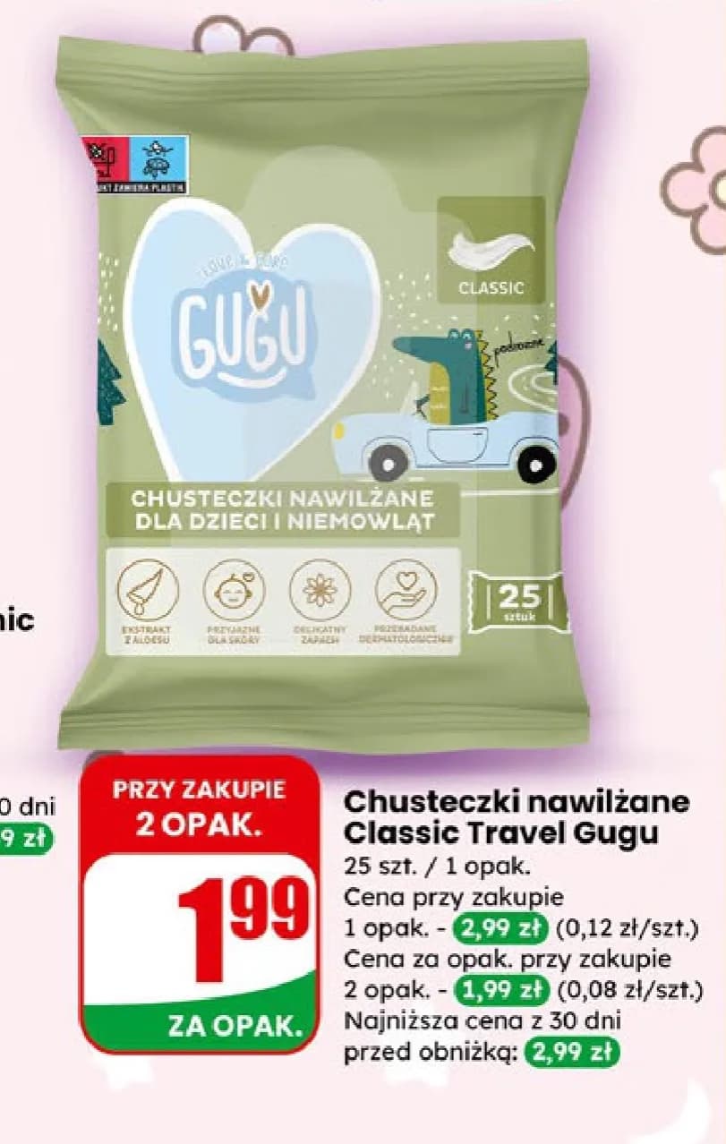 chusteczki nawilżane classic travel