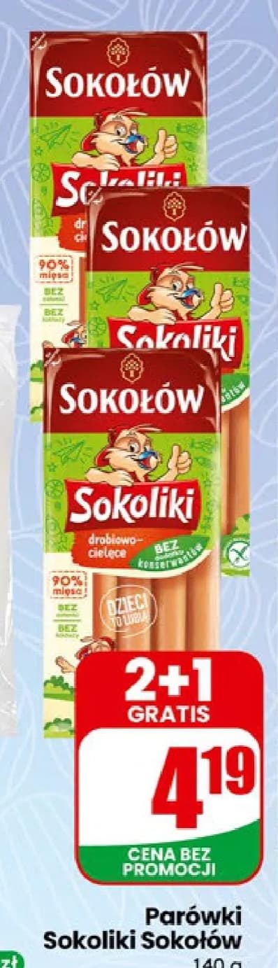 parówki Sokoliki drobiowe