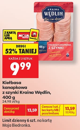 kiełbasa kanapkowa z szynki