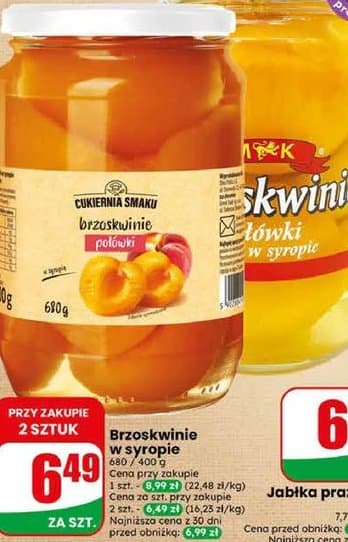 brzoskwinie połówki w syropie