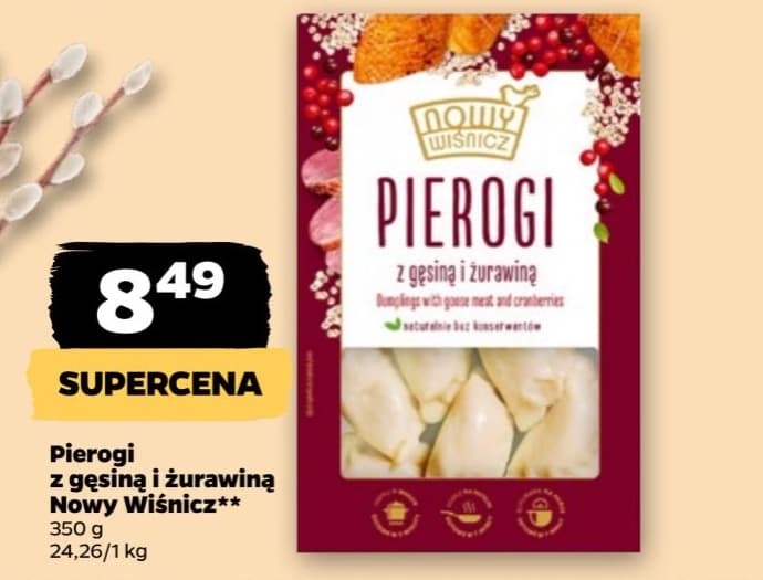 pierogi z gęsiną i żurawiną