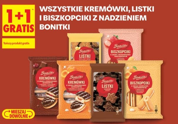 wszystkie kremówki, listki i biszkopty z nadzieniem