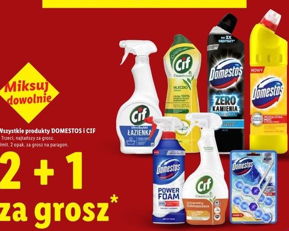 wszystkie produkty Domestos i Cif