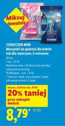 maszynki do golenia 2-ostrzowe