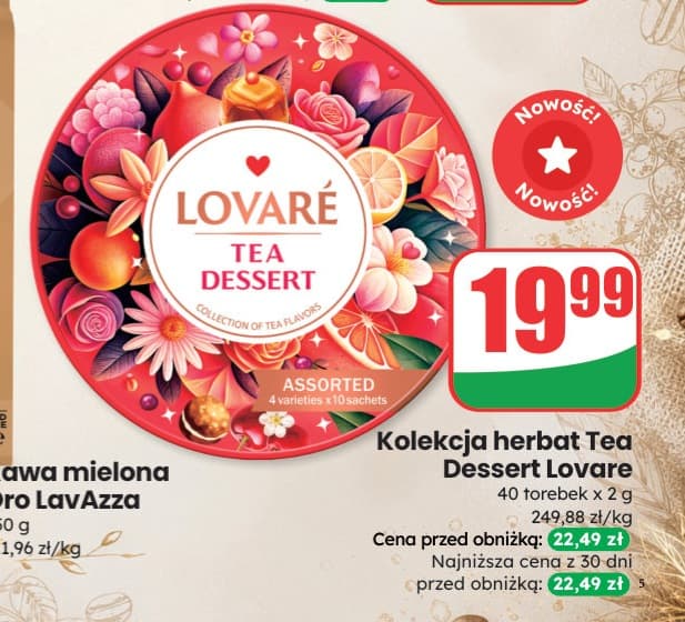 kolekcja herbat tea dessert