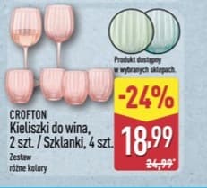 zestaw kieliszków do wina lub szklanek