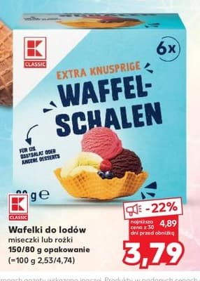 wafelki do lodów miseczki lub rożki