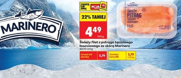 filet z pstrąga tęczowego łososiowego ze skórą