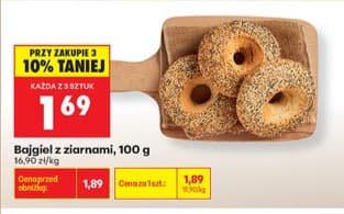 bajgiel z ziarnami