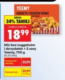 mix box nuggetsów i skrzydełek z 2 sosami