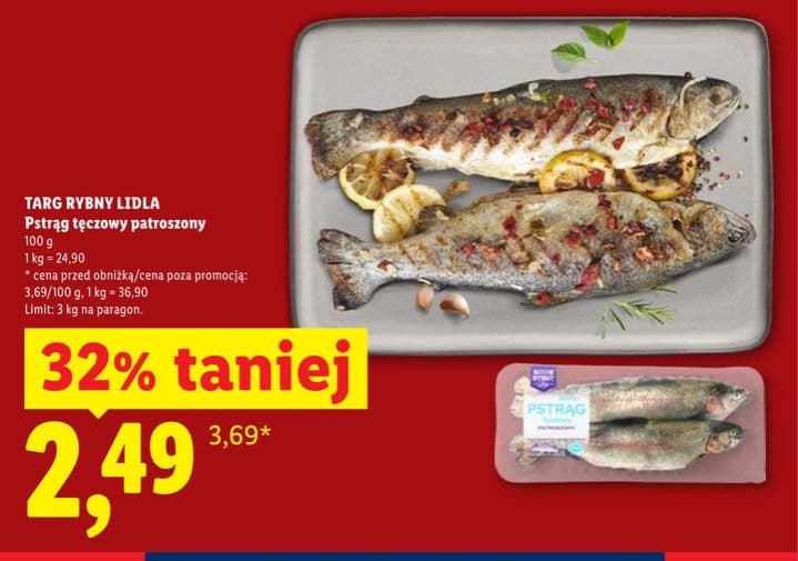 pstrąg tęczowy patroszony