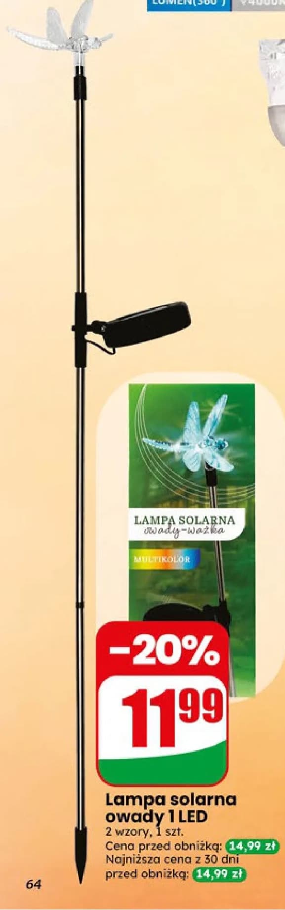 lampa solarna owady 1 LED