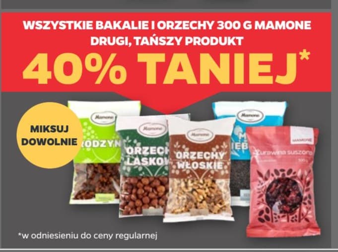 wszystkie bakalie i orzechy