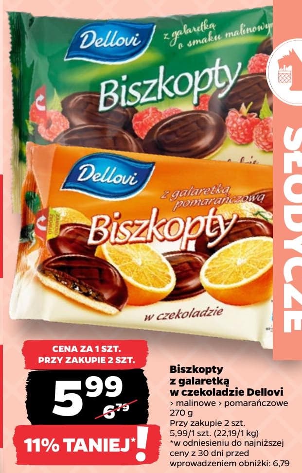 biszkopty z galaretką w czekoladzie