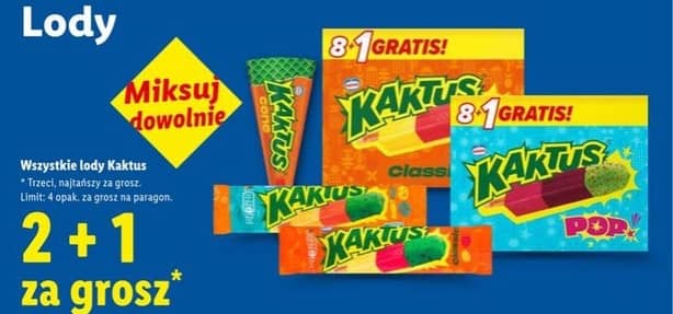 Kaktus lody Kaktus różne rodzaje