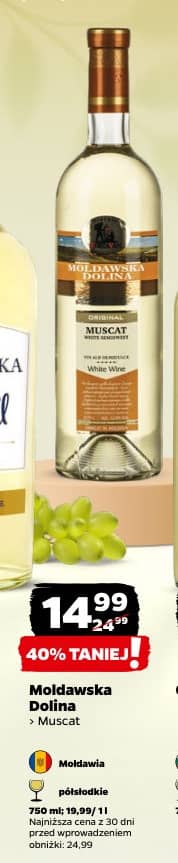 Mołdawska Dolina wino białe 750ml