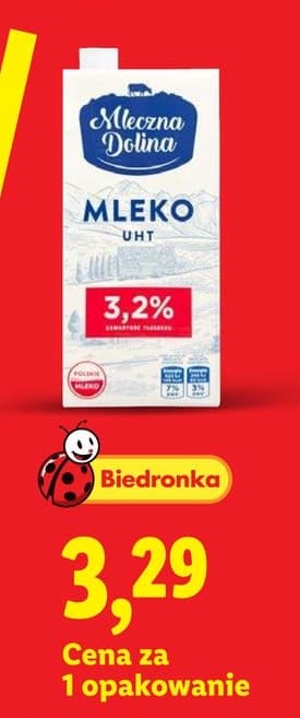 mleko UHT częściowo odtłuszczone 1,5%