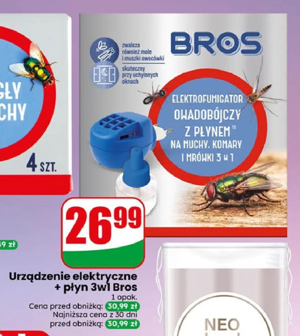 elektrofumigator owadobójczy z płynem 3 w 1