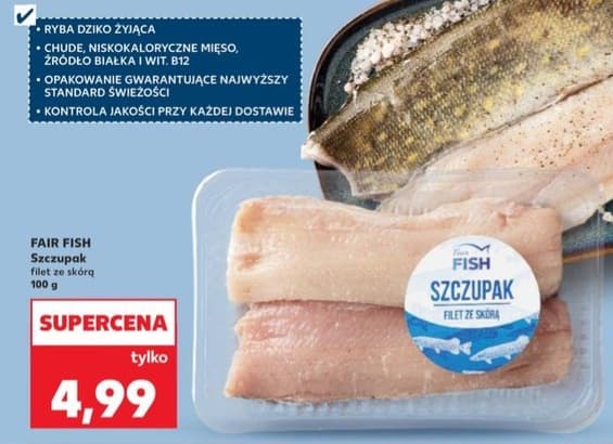 szczupak filet ze skórą