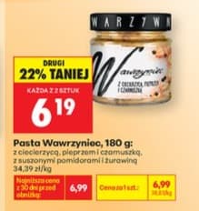 pasta warzywna z ciecierzycą, pieprzem i czarnuszką