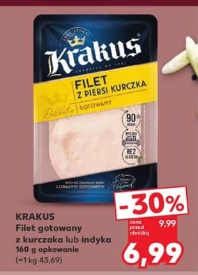 filet gotowany z kurczaka lub indyka