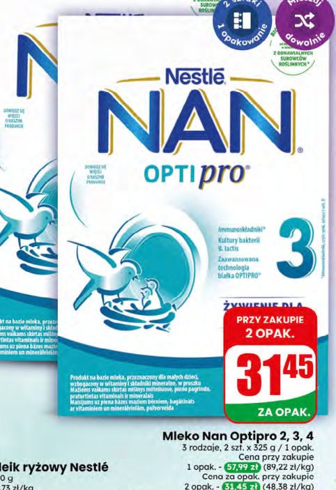 mleko modyfikowane Nan Optipro