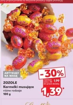 karmelki musujące różne rodzaje
