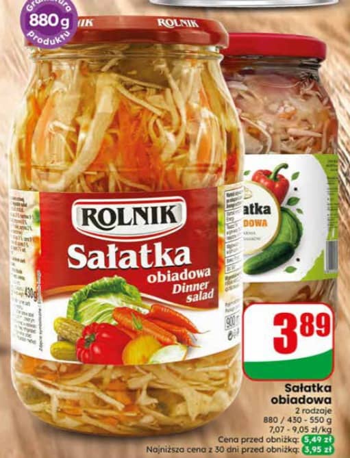 Rolnik sałatka obiadowa 880/430-550g