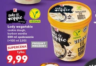 lody wegańskie cookie dough, burbon wanilia