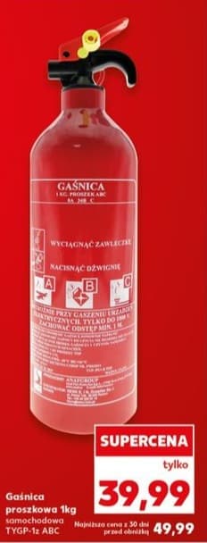 gaśnica proszkowa samochodowa