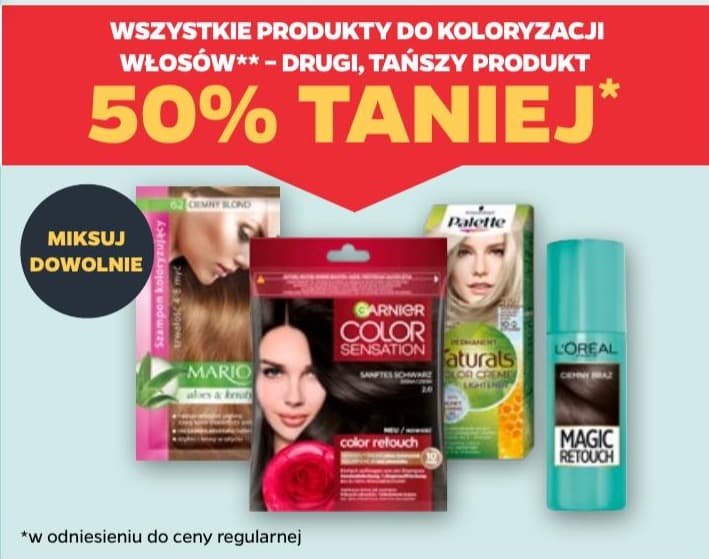 wszystkie produkty do koloryzacji włosów