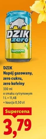napój gazowany zero cukru cytrynowy