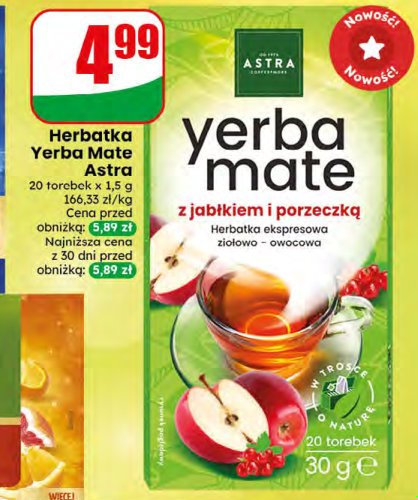 herbata yerba mate z jabłkiem i porzeczką