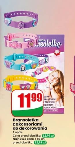 bransoletka z akcesoriami do dekorowania