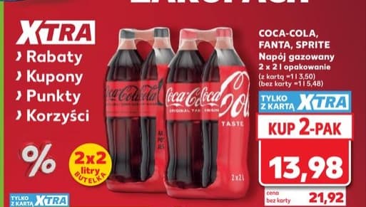 napój gazowany cola, fanta, sprite