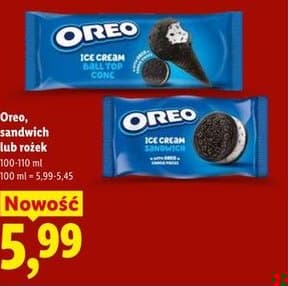 lody sandwich lub rożek