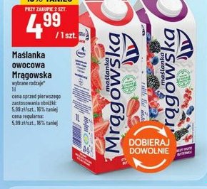 Mrągowska maślanka owocowa 1l
