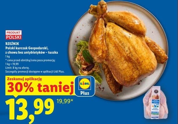 polski kurczak Gospodarski z chowu bez antybiotyków - tuszka