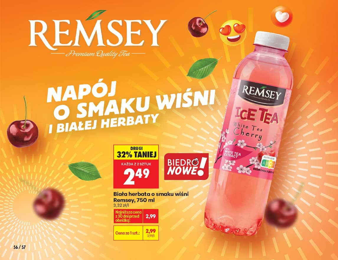 biała herbata o smaku wiśni