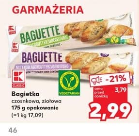 bagietka czosnkowa, ziołowa