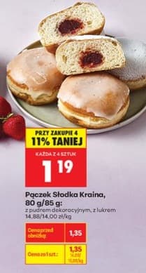 pączek z pudrem dekoracyjnym, z lukrem