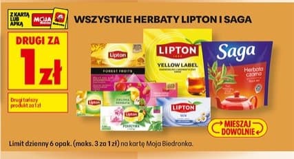 Wszystkie herbaty Lipton i Saga