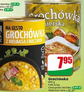 grochówka z kiełbasą i boczkiem