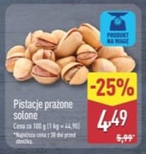 pistacje prażone solone