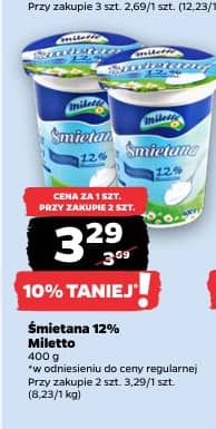 Miletto śmietana 12% 400g