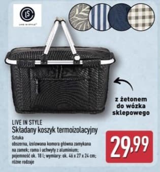 składany koszyk termoizolacyjny